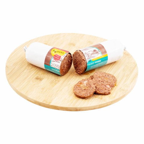 Dog Snacks Wet pet food Gourmet Horse Sausage (Gourmetwurst Pferd) 400g 1 Piece -1- Anifit